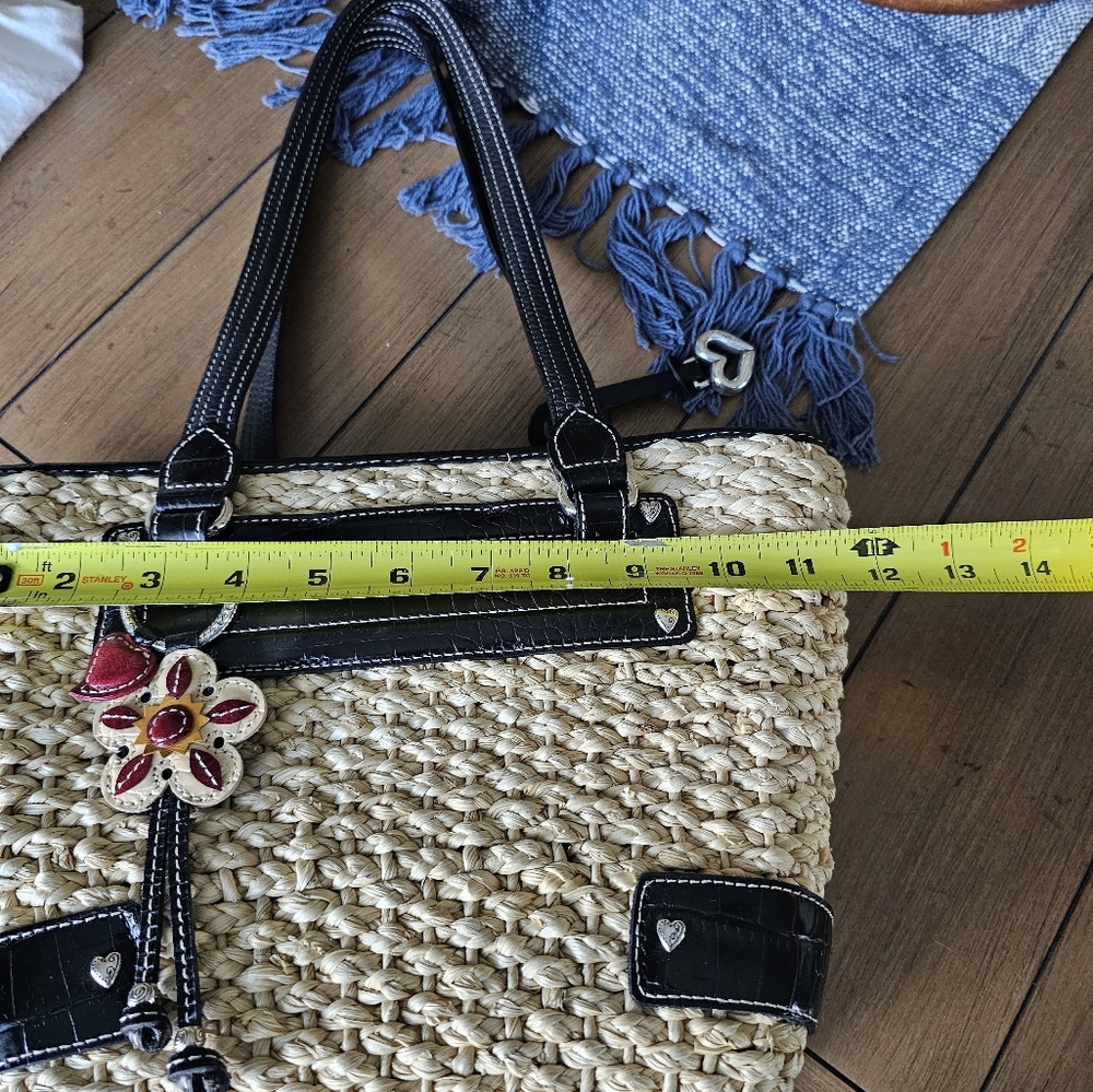 Brighton Straw Handbag with Leather Accents - Picture 14 of 16